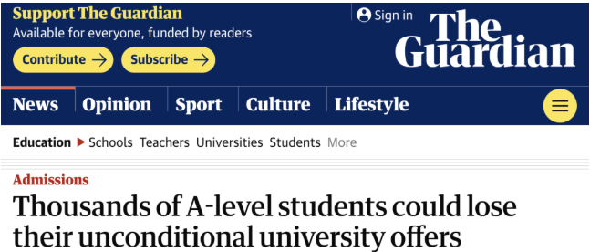 成千上萬留學生已經(jīng)拿到手的無條件offer可能被撤回！